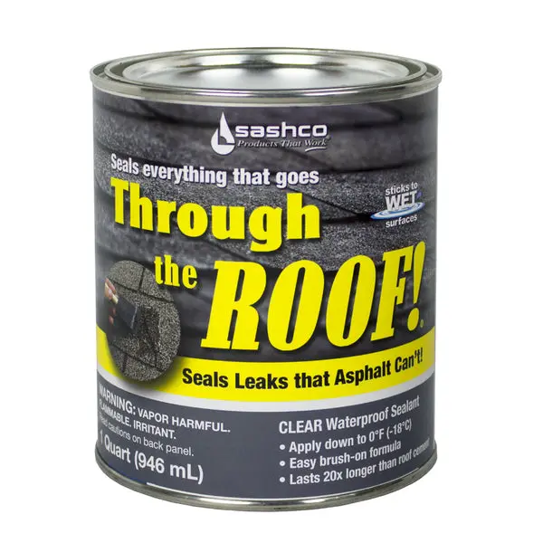 Sashco Through Roof Elastomeric Roof Sealant 1 Qt Clear Waterproof