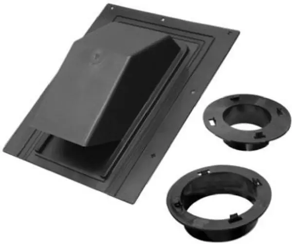 Lambro 354R Black Plastic Roof Cap 4 Inch Ventilation and Exhaust Systems