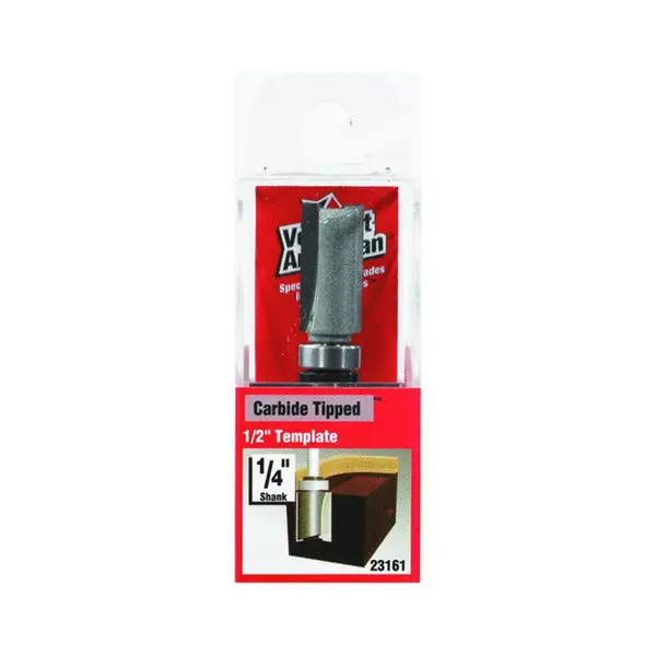Vermont American 23161 Carbide Tipped Template Trim Router Bit 1/2 x 1 Inch - Precision Woodworking Tool