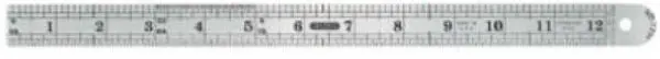 General 1201ME 7/8 x 12 Inch Flexible Precision Stainless Steel Ruler General Tools