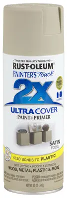 Rust-Oleum 249080 Painters Touch 2x Spray Paint 12 Oz Satin Fossil DIY Crafts