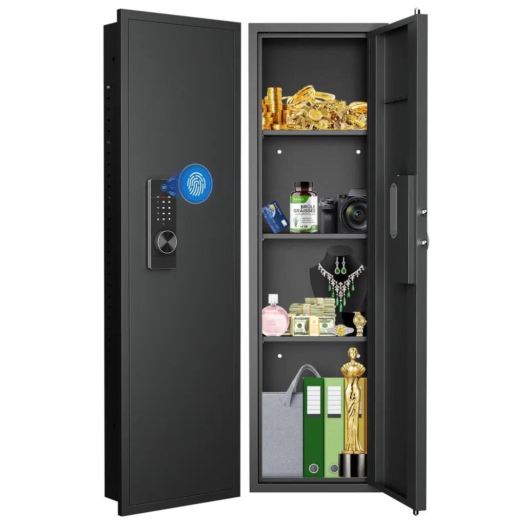 Fingerprint Touch Panel Wall Safe Hidden Safe Rifles w1779