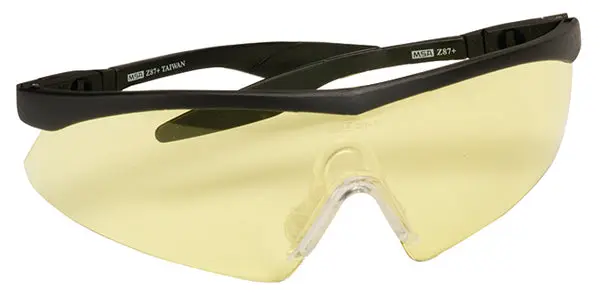 MSA Safety Works 10021280 Amber Lens Straight Temple Safety Glasses