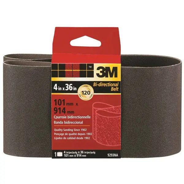 3M 9293NA Heavy Duty Resin Bond Power Sanding Belt 4" x 36" Fine 120-Grit