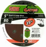Ali Industries 4344 Gator 5" Hook & Loop Sanding Disc Smooth Finishing