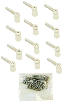 Slide-Co Nylon Screen Turn Buttons Fasteners White 12-Pack