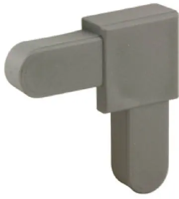 Slide-Co PL-14335 Mobile Home Screen Frame Corner 1/4 Inch Gray 20-Pack