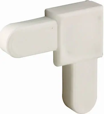 Slide-Co PL-14336 Square Cut Screen Frame Corner 5/8 x 1/4 Inch White 20-Pack