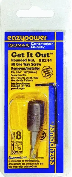 Eazypower 88244 Isomax Get-It-Out One-Way Screw Remover and Installer Size #8