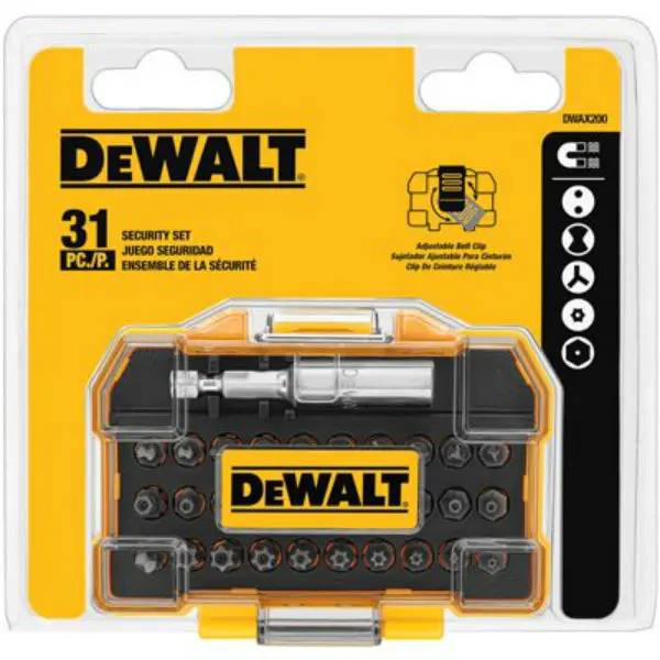 DeWalt DWAX200 Standard Security Driving Bit Set 31-Piece Professional Use