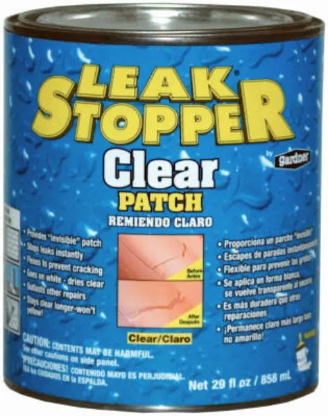 Gardner 0338-GA Leak Stopper Clear Patch 29 Fl Oz Waterproof Repairs