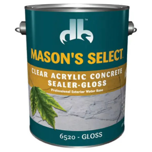 Mason's Select DB0065204-16 Clear Acrylic Concrete Sealer Gloss 1 Gallon Protective Coating