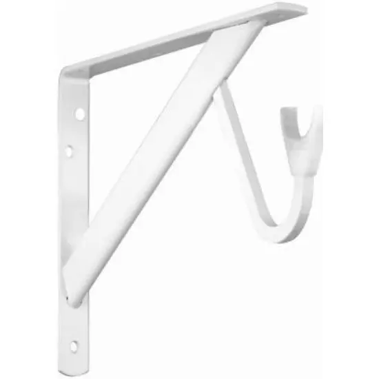 Knape & Vogt RP-0495-WT Heavy Duty Shelf & Rod Bracket White Knape u0026 Vogt