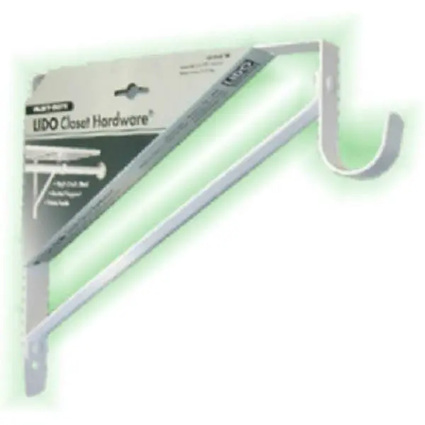 Lido Designs LB-26-8150A Premium White Steel Closet Shelf Hanging Bracket