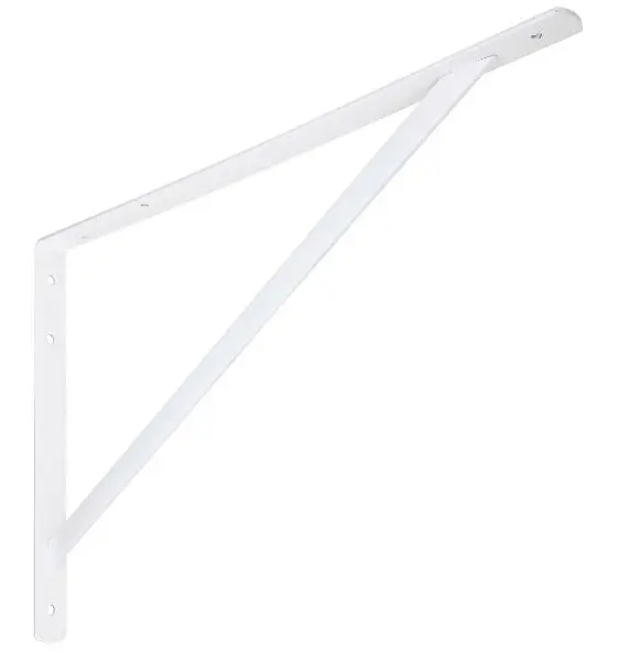 National Hardware 20 Inch Super Strength Shelf Bracket White Extra Support