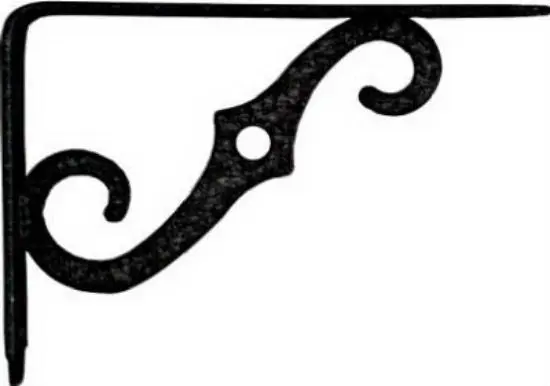 National Hardware N229-393 Ornamental Shelf Bracket 5 x 3-1/2 Inch Antique Black