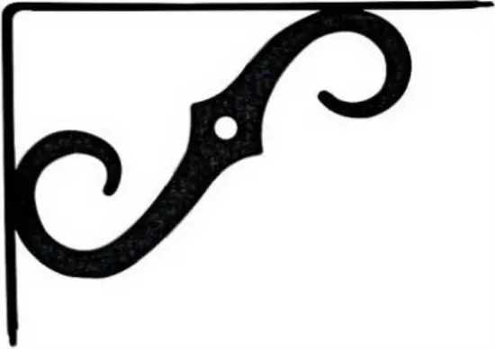 National Hardware Ornamental Shelf Bracket 10x7 Inch Antique Black