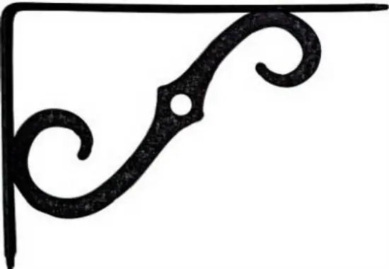 National Hardware Ornamental Shelf Bracket 8x5-1/2 Inch Antique Black