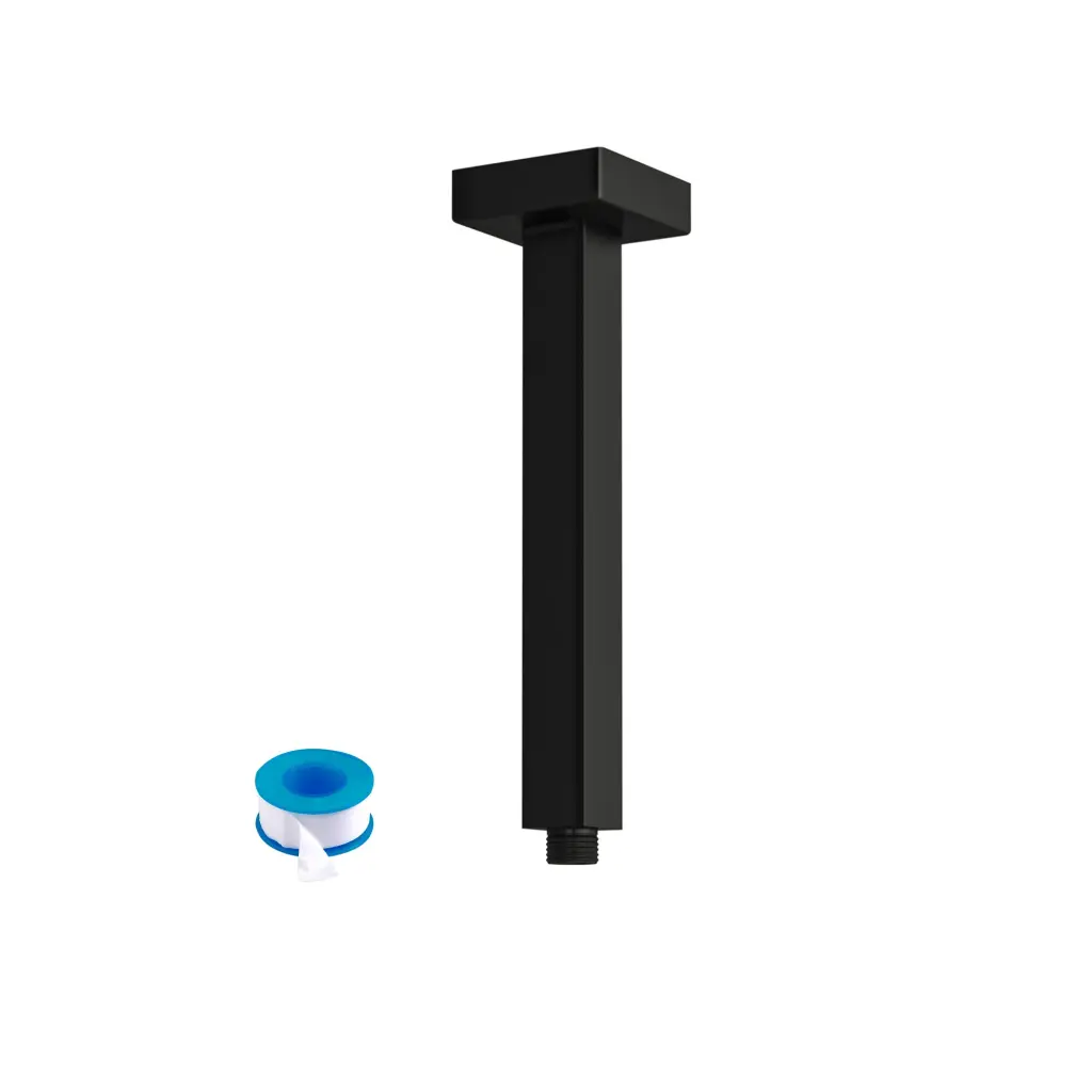8 Inch Ceiling Mounted Shower Arm Flange Matte Black Finish lordear