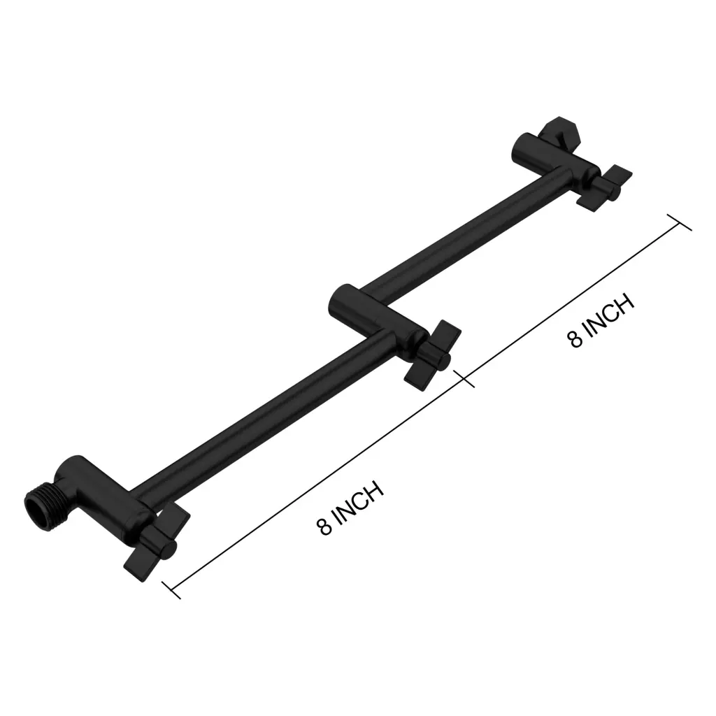 16 Inch Matte Black Stainless Steel Shower Extension Arm lordear