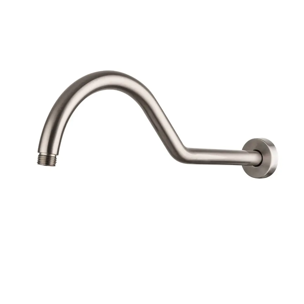 17 Inch Shower Arm Flange Brushed Nickel Stainless Steel Shower Fixture lordear