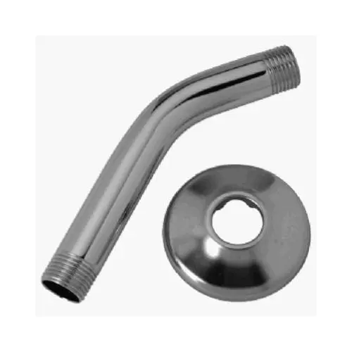 Master Plumber 682-754 1/2" x 6" Chrome Shower Arm and Flange
