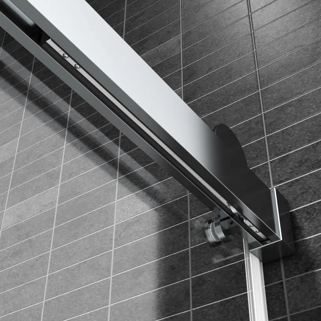 Stainless Alloy Top Rail Buffer Shower Door Installation bathin