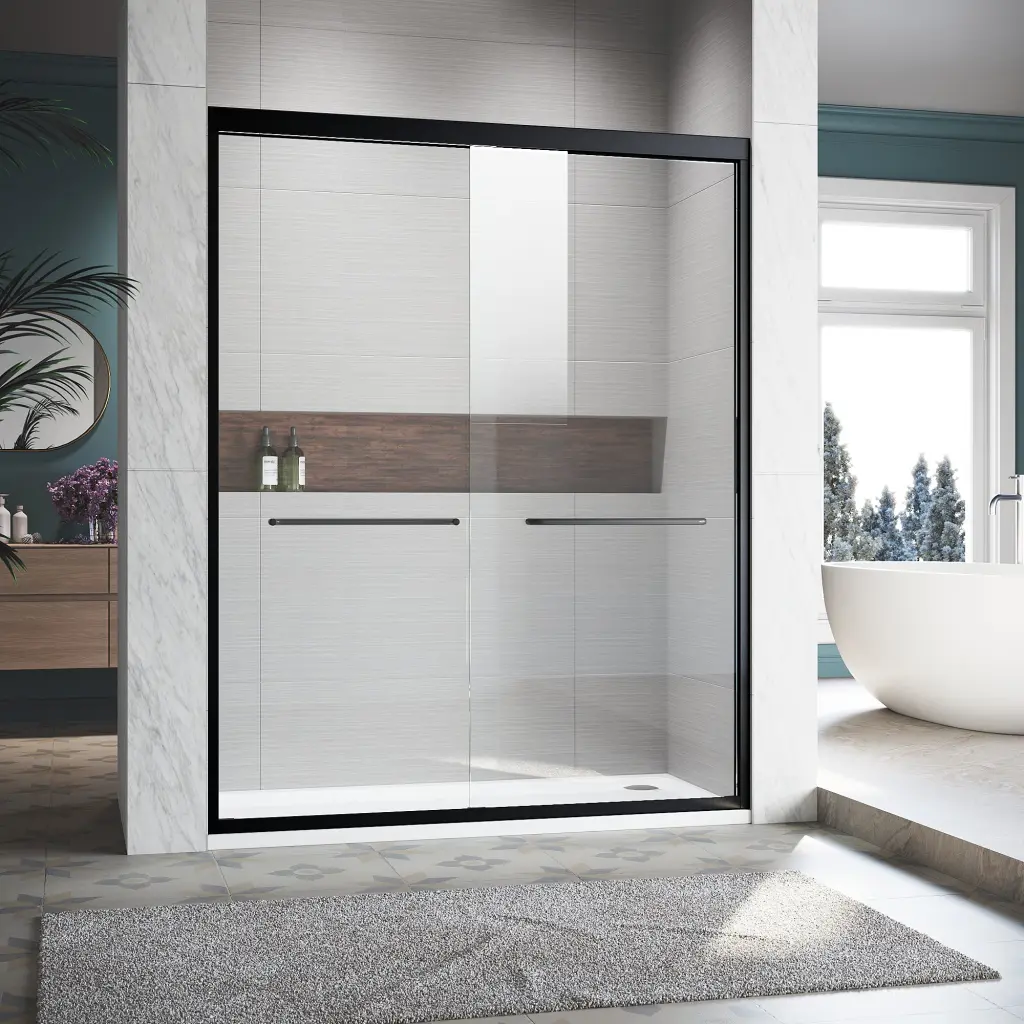 Sliding Shower Glass Door 44-48 W X 72 H Adjustable Semi Frameless bathstore