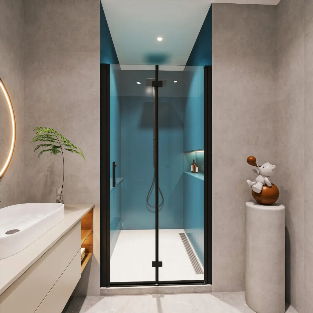 1 3 8 Inch Adjustment Universal Pivot Shower Door 1 4 Inch Tempered Glass pro shower