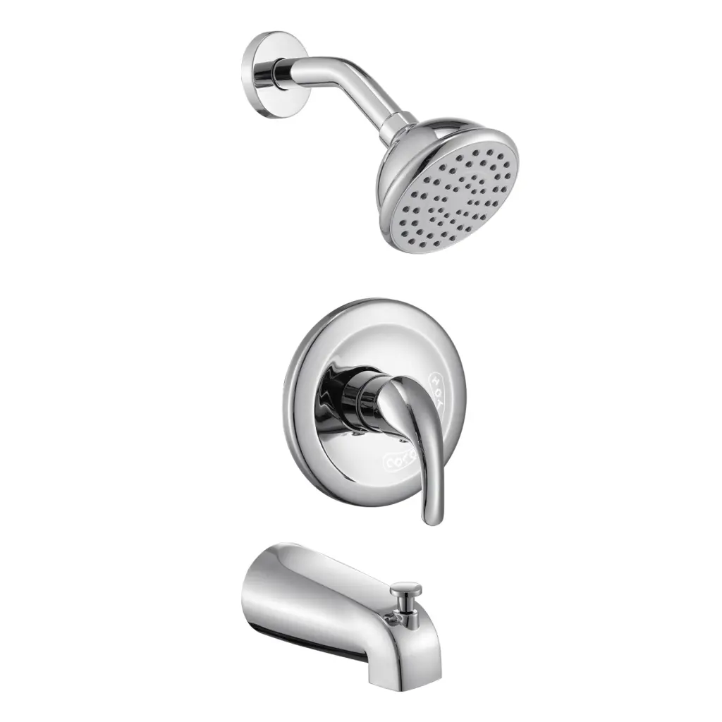 Chrome 6 Inch Shower Faucet Tub Spout Bundle Valve Included alwen