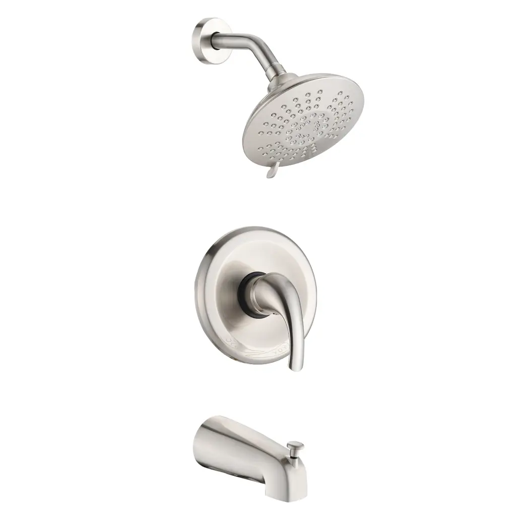 Single Handle Tub Spout And 5 Functions Shower Head Set Valve Incorporated kooleasy