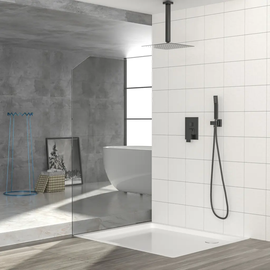 10 Inch Ceiling Mount Square Dual Shower Head System lordear