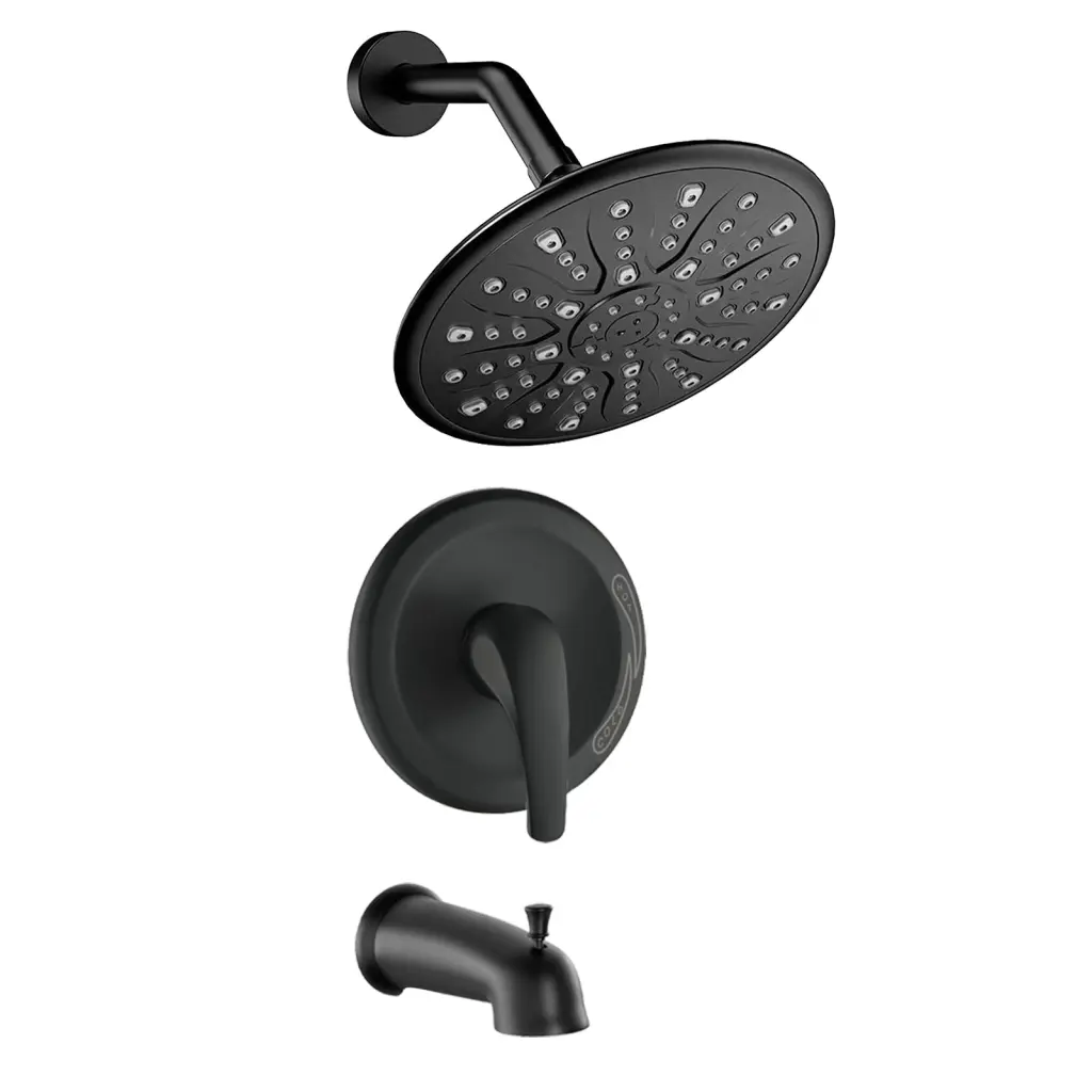 Single Handle Rain Showerhead Handheld Shower Combo Set Tub Spout kooleasy