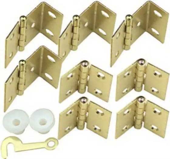 National Hardware N269-860 Shutter Hinge Kit Bright Brass Exterior Shutters