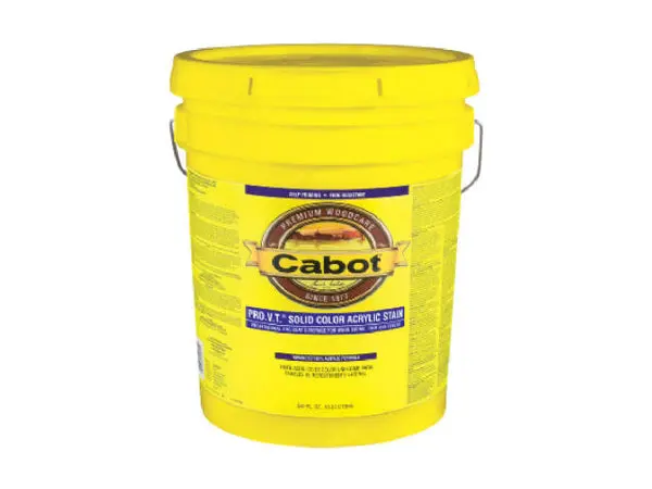 Cabot 0801-08 Solid Color 100% Acrylic Latex Siding Stain White Base 5 Gallon