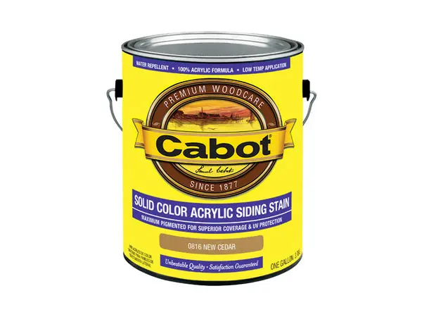 Cabot 0816-07 Solid Color Acrylic Siding Stain New Cedar 1 Gallon