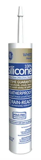 GE GE5000 Clear Silicone II Window and Door Caulk 10.1 Oz GE Lighting