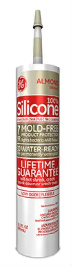 GE GE5060 Silicone II Kitchen & Bath Caulk Almond 10.1 Oz GE Lighting