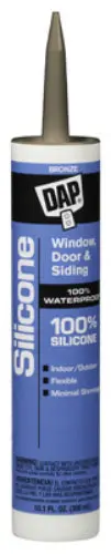 Dap 08647 Bronze Window and Door 100% Silicone Rubber Sealant 9.8 Oz Durable Sealing