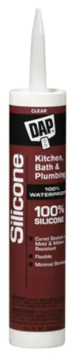 Dap 08648 10.1 Oz Clear Kitchen & Bath 100% Silicone Sealant