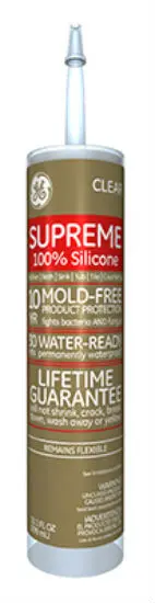 GE M90006 Kitchen & Bath Supreme Silicone Clear 10.1 Oz GE Lighting