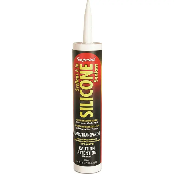 Imperial KK0203 Clear General Purpose Silicone Sealant 10.3 Oz Home Repairs