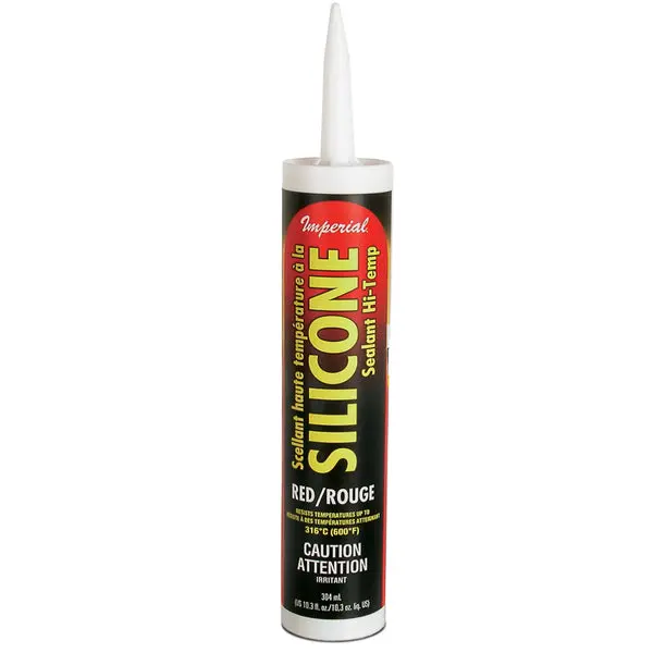 Imperial KK0205 High Temperature Silicone Sealant Red 10.3 Oz Heat Resistant Sealant Automotive and HVAC