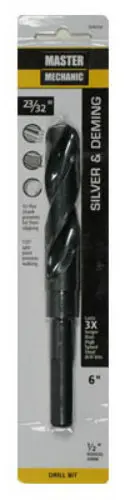 Master Mechanic 23/32" x 6" Black Oxide Silver & Deming Drill Bit