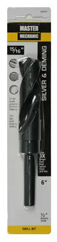 Master Mechanic 694276 Silver & Deming Drill Bit 15/16" x 6" Black Oxide Professional Use