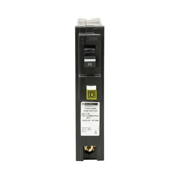 Square D HOM120PCAFIC Homeline Single Pole 20 Amp Circuit Breaker