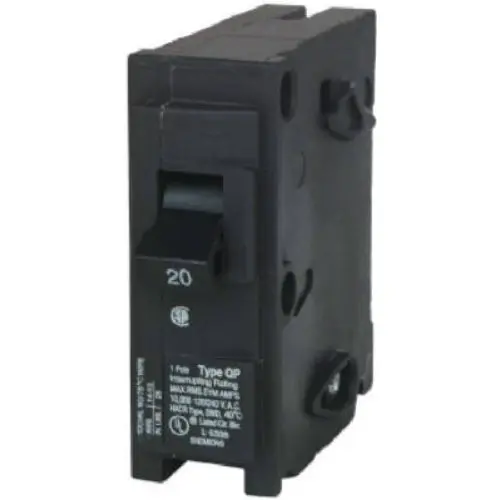 Siemens Q120 Single Pole Circuit Breaker 20 Amp 1" Space - Electrical Panel