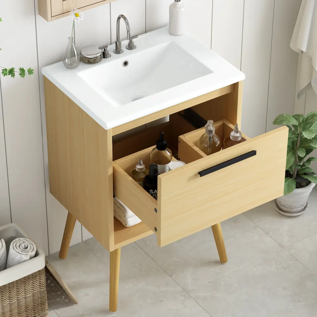 24 Inch Bathroom Vanity Sink Bundle Multi Practical Bathroom Cabinet rnb