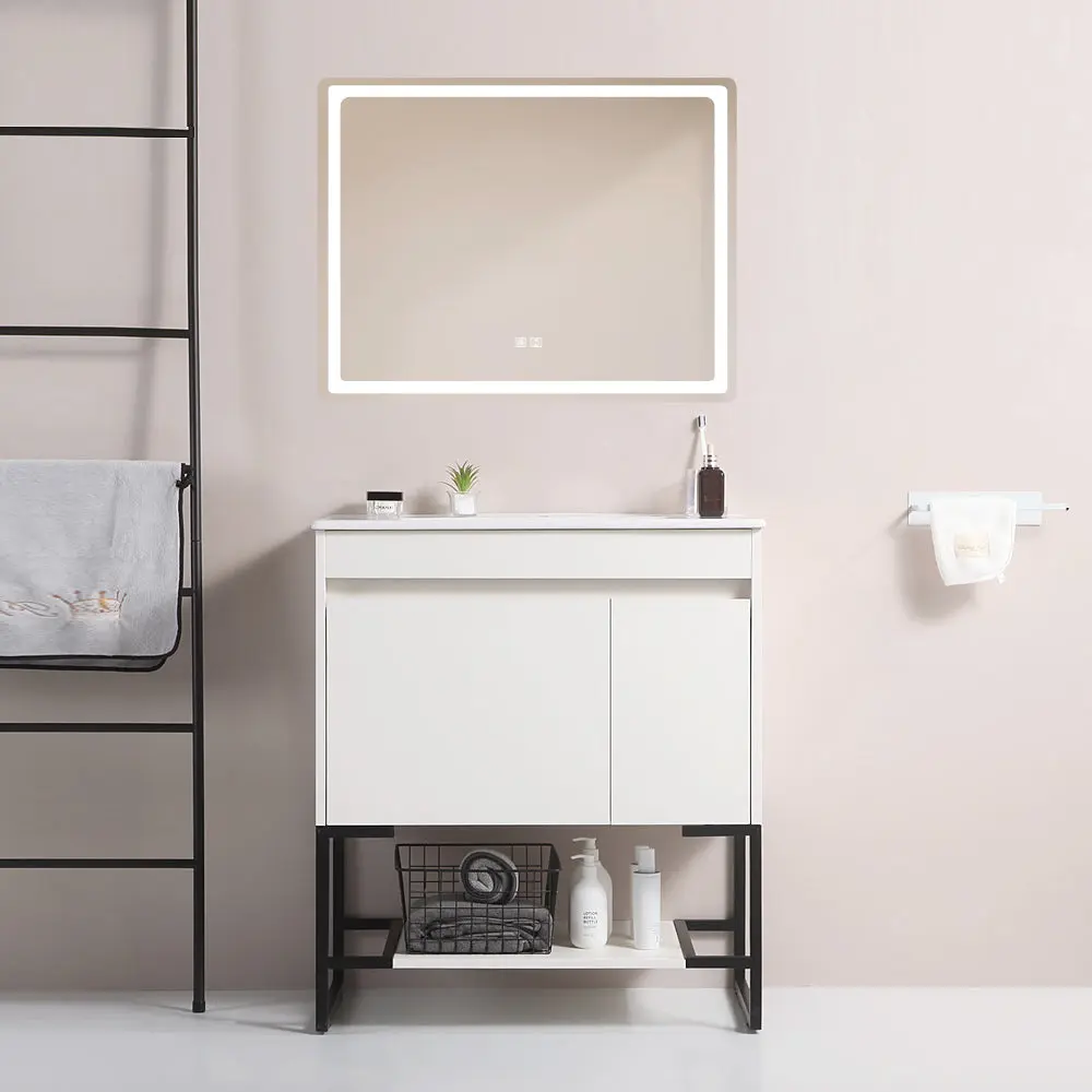 30 Inch Bathroom Vanity Sink Soft Close Doors Modern Vanity Cabinet gf