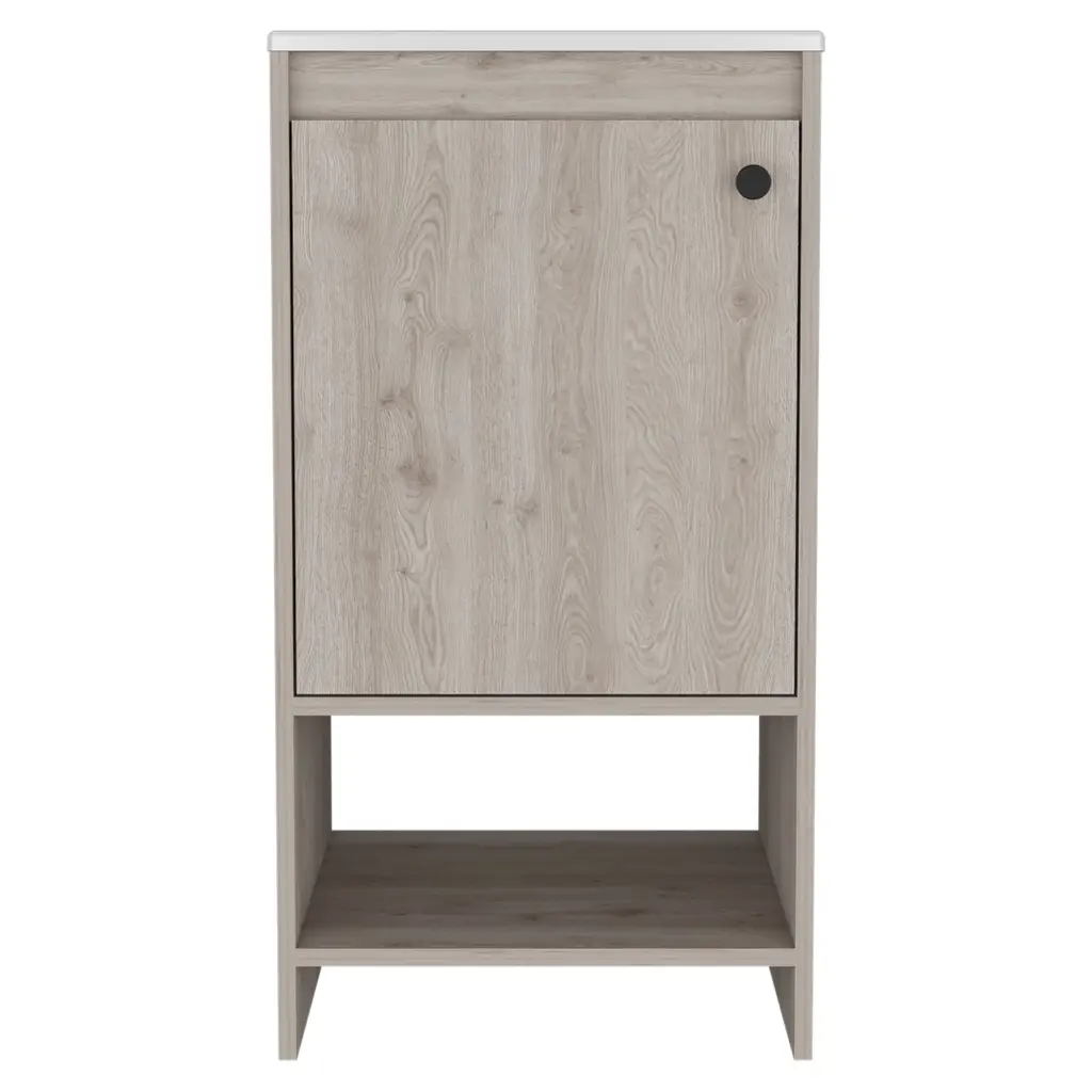 Light Gray Bathroom Vanity Pocket Storage and Particle Board treevol furniture
